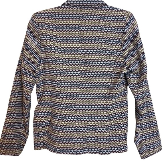 Molly Bracken Single Breasted Multicolored Zigzag Design Jacket Blazer Size M - Picture 4 of 11